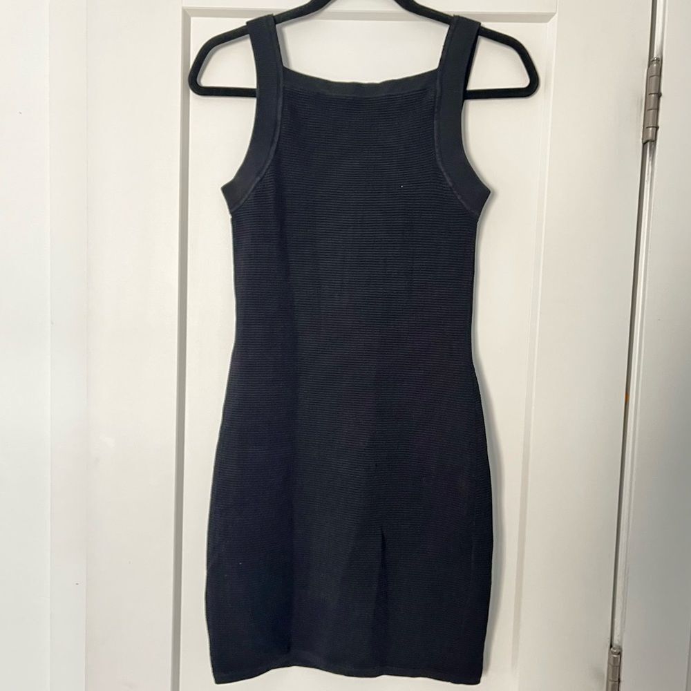 Rag & Bone Colette Fitted Square-back Dress - Black Bodycon Mini Dress XS